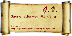Gaunersdorfer Virág névjegykártya